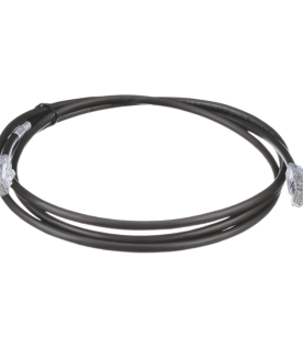 Cable de Parcheo UTP, Cat6A, 24 AWG, CM, Color Negro, 2.13 Metros (7 Pies)