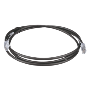 Cable de Parcheo UTP, Cat6A, 24 AWG, CM, Color Negro, 2.13 Metros (7 Pies)