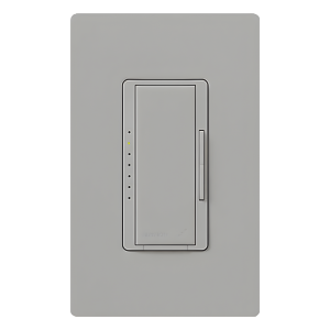 Atenuador de pared inalámbrico Maestro RF para RadioRA 2 y RA2 Select, 250 W LED/CFL, neutro opcional, color gris