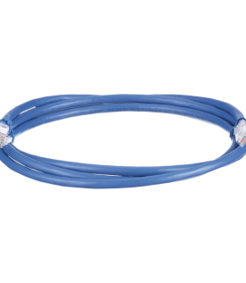 Cable de Parcheo UTP, Cat6A, 24 AWG, CM, Color Azul, 4.57 Metros (15 Pies)