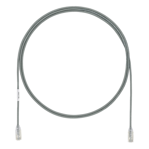 Cable de Parcheo TX6, UTP Cat6, Diámetro Reducido (28AWG), Color Gris, 1.5 Metros (4.92 Pies)