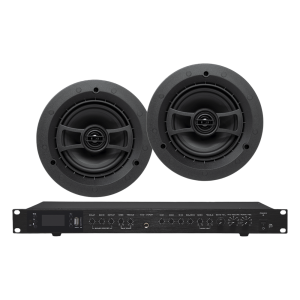 Amplificador de Audio con 2 Bocinas SP6 | 2 x 60W | Baja Impedancia 4 - 8&Omega; | Reproductor Bluetooth, USB, SD | Efectos Integrados Delay, Echo, Repeat
