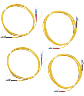 Kit de Cables de Referencia de Comprobación Monomodo CertiFiber Pro, Para Fibras con Conectores LC (2 SC/LC Metálico, 2 LC/LC Metálico), de 2 Metros (6.56 Pies)
