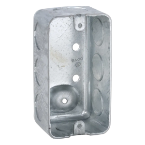 Caja (Chalupa) 4x2"/ Profundidad  1-7/8" / 7 Entradas de 1/2" y 1 de 3/4".