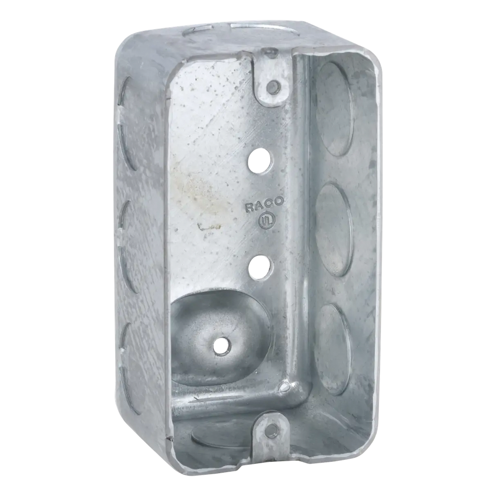 Caja (Chalupa) 4x2"/ Profundidad 1-7/8" / 7 Entradas de 1/2" y 1 de 3/4".