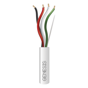 Bobina de 305 m (1000 ft) / Cable para Alarma 4x18 AWG / Riser / Blanco