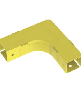 Ángulo Recto a 90º Horizontal con Tapa, Para Canaletas FiberRunner™ 2X2, Color Amarillo
