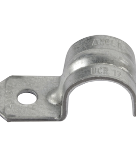 Abrazadera tipo Uña para Tubo Conduit Pared Gruesa y Conduit PVC de 3/4 (19 mm).