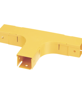 Accesorio en T Horizontal, Con Ángulos a 90º, Para Canaletas FiberRunner™ 2X2, Color Amarillo