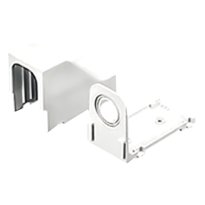 Accesorio Para Techo Falso/Entrada, Con Conexión Tubería 1/2 a 1 In, Compatible con Canaletas LD3, LD5 y LD10, Color Blanco