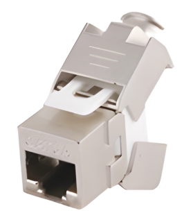 Módulo Jack Keystone Cat6A Blindado (STP) sin Herramienta (Toolless) para Faceplate