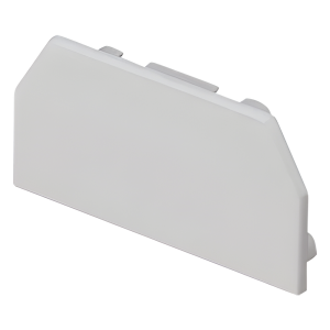 Tapa Final, para uso con canaleta T45, Material PVC Rígido, Color Blanco Mate