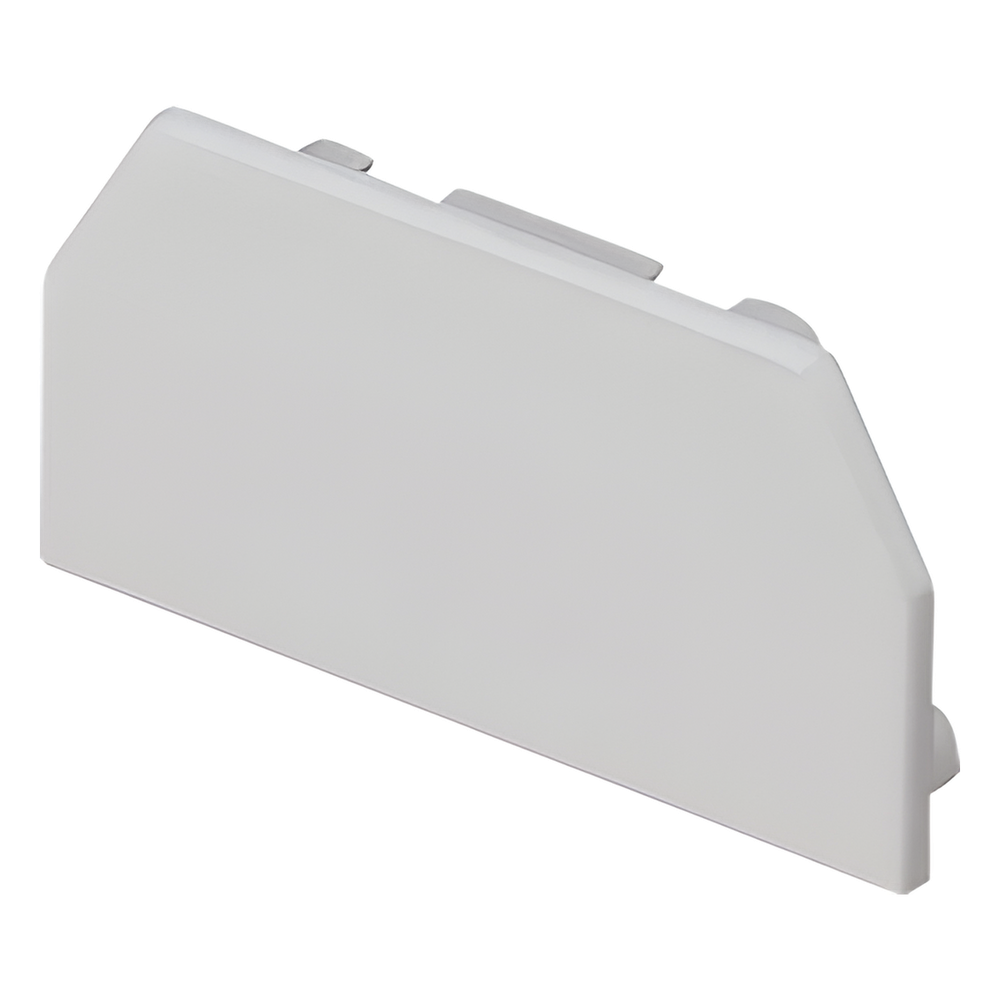 Tapa Final, para uso con canaleta T45, Material PVC Rígido, Color Blanco Mate