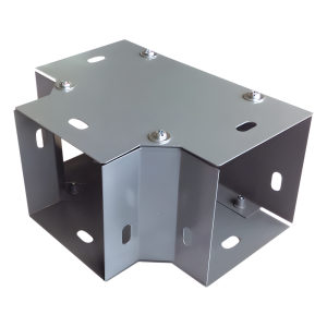 Derivación "T" horizontal 100 x 100 mm (3.94 x 3.94 pulg.), fabricado en lámina de acero al carbón
