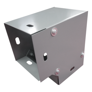 Derivación codo horizontal de 90 grados 100 x 100 mm, fabricado en lámina de acero al carbón