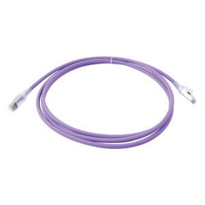 Patch Cord Z-MAX Cat6A S/FTP, CM/LS0H, 2.13 Metros (7 Pies), Color Violeta, Versión Bulk