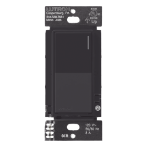 Apagador auxiliar Sunnata de pared para control de 3 vías o escalera, 120 V, compañero cableado del apagador principal del sistema RadioRA 3, color negro mate (Midnight)
