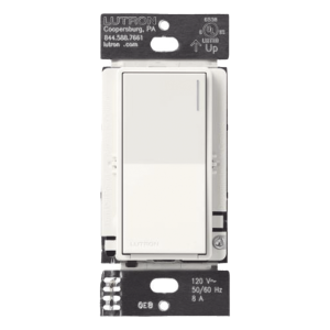 Apagador auxiliar Sunnata de pared para control de 3 vías o escalera, 120 V, compañero cableado del apagador principal del sistema RadioRA 3, color blanco mate (Snow)