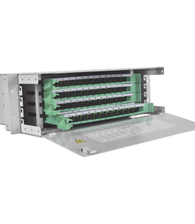 Distribuidor de Fibra Óptica para 48 Empalmes, con 48 Acopladores SC/APC y 48 Pigtails, 19, 3 UR
