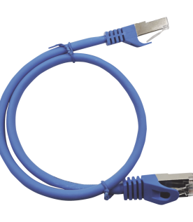 Patch Cord Cat6A 10G Blindado 0.5 Metros (1.64 Pies) Azul