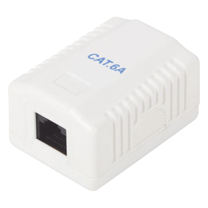 Caja de Pared con 1 Puerto, Incluye 1 Jack UTP Cat6A