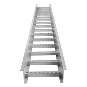 Escalera de Aluminio Portacables / Perfil Z / Peralte 3 1/4" /Paso 9" / Ancho 6" / 3.66 metros / Capacidad Máx. 137 Cables / Incluye Cople Union y Tornillería
