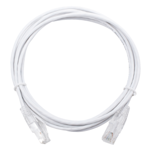 Cable de Parcheo Slim UTP Cat6 - 3 Metros (9.84 Pies) Blanco Diámetro Reducido (28 AWG)