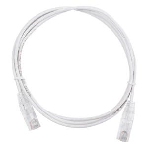 Cable de Parcheo Slim UTP Cat6 - 1.5 Metros (4.92 Pies) Blanco Diámetro Reducido (28 AWG)