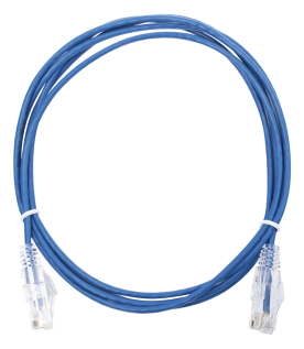 Cable de Parcheo Slim UTP Cat6 - 2 Metros (6.56 Pies) Azul Diámetro Reducido (28 AWG)