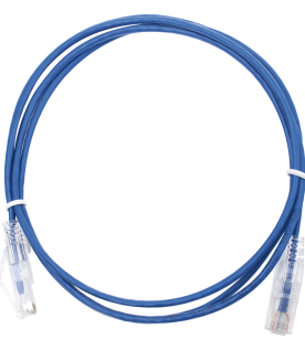 Cable de Parcheo Slim UTP Cat6 - 1.5 Metros (4.92 Pies) Azul Diámetro Reducido (28 AWG)