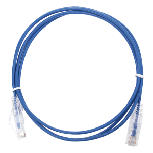 Cable de Parcheo Slim UTP Cat6 - 1.5 Metros (4.92 Pies) Azul Diámetro Reducido (28 AWG)