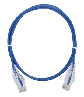 Cable de Parcheo Slim UTP Cat6 - 1 Metro (3.28 Pies), Azul, Diámetro Reducido (28 AWG)