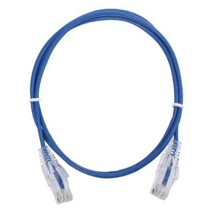 Cable de Parcheo Slim UTP Cat6 - 1 Metro (3.28 Pies), Azul, Diámetro Reducido (28 AWG)