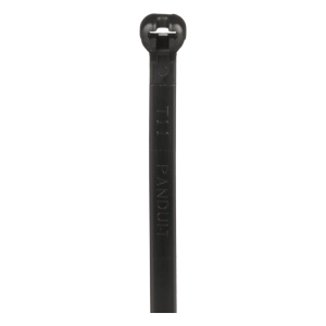 Cincho de Nylon 6.6 Dome-Top®, Con Lengüeta de Bloqueo de Acero Inoxidable, 203 mm largo x 4.7mm ancho, Color Negro, Exterior Resistente a Rayos UV, Paquete de 1000pz