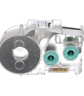 Casete de Etiquetas de Poliolefina de Cinta Continua, Tubo Termocontráctil, 8.6 mm de Ancho, 2.4 Metros (7.87 Pies) de Largo, Para Cables de 1.5 a 4.8 mm (18-12 AWG) de Diámetro, Color Blanco