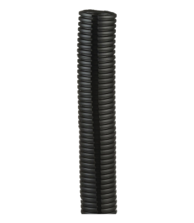 Tubo Corrugado Abierto para Protección de Cables, 1in (25.4 mm) de Diámetro, 30.5 m de Largo, Color Negro