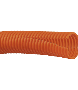 Tubo Corrugado Abierto para Protección de Cables, 1in (25.4 mm) de Diámetro, 30.5 m de Largo, Color Naranja