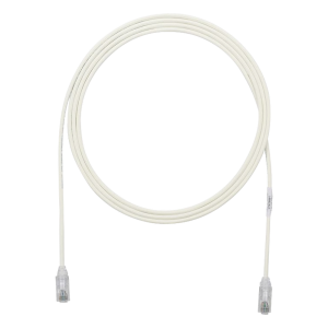 Cable de Parcheo TX6, UTP Cat6, Diámetro Reducido (28AWG), Color Blanco Mate, 0.30 Metros (1 Pie)