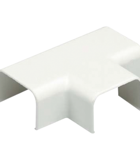 Accesorio en "T", para uso con canaleta LD10, material ABS, Color Blanco Mate