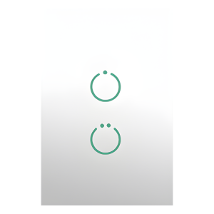 (ZWAVE) Interruptor On/Off panel táctil touch inalámbrico Zwave Plus 2 botones. Compatible con Hubitat HC8, Álula M2M, otro
