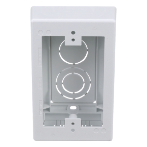 Caja de Pared Superficial, Uso Universal con Placas de Pared, con Cinta Adhesiva, Color Blanco
