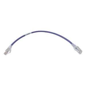 Patch Cord MC6 Modular Cat6 UTP, CM/LS0H, 0.3 Metros (1 Pie), Color Violeta