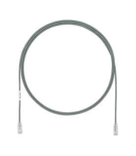 Cable de Parcheo TX6, UTP Cat6, Diámetro Reducido (28AWG), Color Gris, 3.05 Metros (10 Pies)