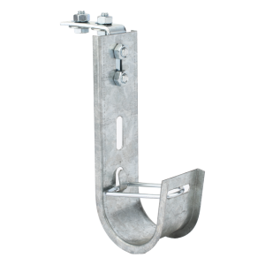 Soporte (Gancho) tipo J-Hook, hasta 28 cables Cat6, ideal para soportar cableado en los espacios de manipulación al aire, Para instalación en interior