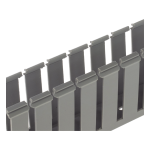 Canaleta Ranurada de PVC sin Tapa, Tipo G, 3.25 in de Ancho, 3.12 in de Alto y 1828.8 mm de Largo, Color Gris