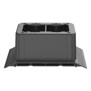 Caja de Conexión Doble, Para Uso con Canaleta de Piso AFR4BCBL6, Material PVC Rígido, Color Negro
