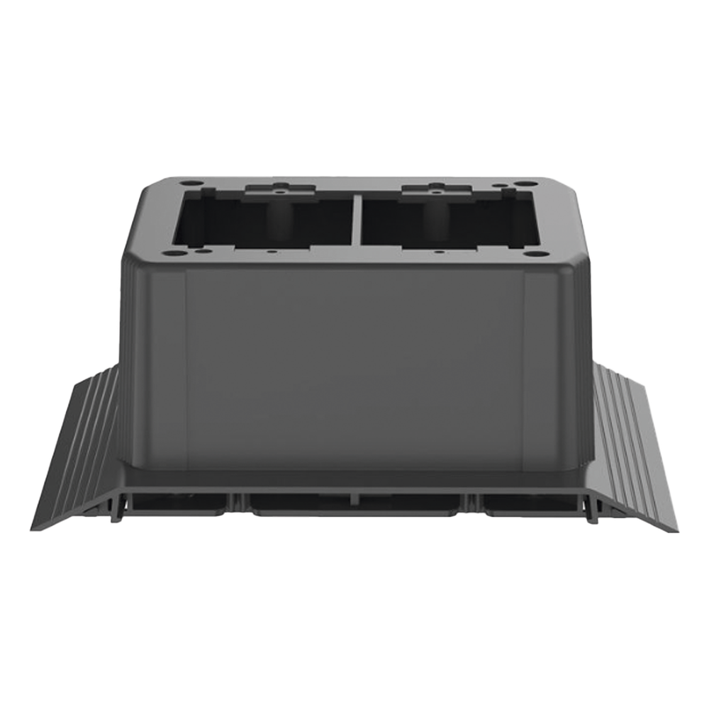 Caja de Conexión Doble, Para Uso con Canaleta de Piso AFR4BCBL6, Material PVC Rígido, Color Negro