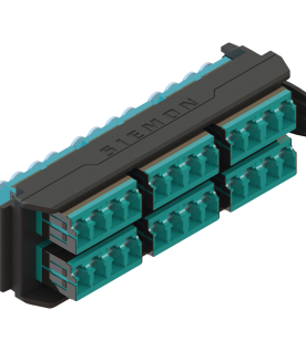 Placa Acopladora LightVerse, 12 Conectores Dúplex LC/UPC, Acepta hasta 24 Fibras Multimodo OM3 y OM4 (No Shuttered)