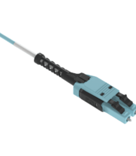 Jumper de Fibra Óptica Multimodo 50/125 OM4, LC-LC Uniboot Duplex, OFNP (Plenum), Color Aqua, 2 Metros