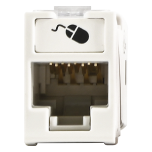 Jack Ultramax Cat6, UTP, Montaje Híbrido en Placa de Pared (Plano y Angulado), Color Blanco, Punch Down